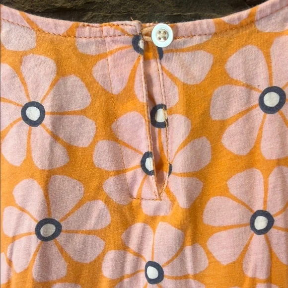 Floral Kids Dress in Orange and Pink with Pockets! - Picture 6 of 6